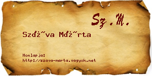 Száva Márta névjegykártya